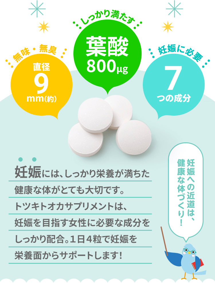 トツキトオカサプリメント 葉酸サプリ 新品セット - 健康用品